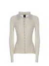 Pinko Sweater  Rush Made With Lurex Ribs In White