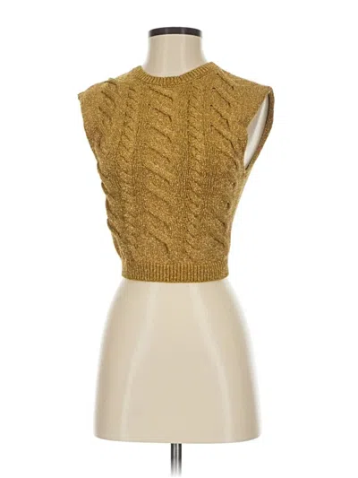 Pre-owned Pinko Sweater Vest In Gold