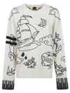 Pinko Patterned Crew-neck Sweater In Multi