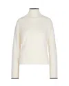 Pinko Falkland Wool And Cashmere Turtleneck Sweater In White