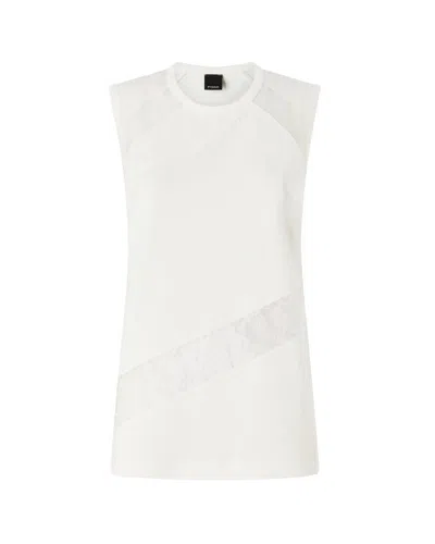 Pinko Molly Tank Top With Inserts In White