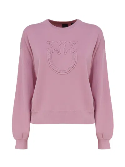 Pinko Jumper With Logo In Pink