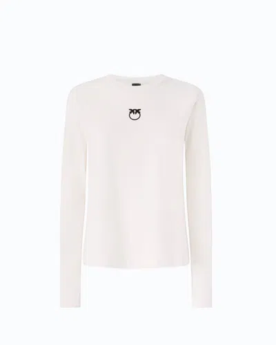 Pinko Love Birds Logo-print T-shirt In Neutral