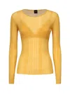 Pinko Semi-transparent Ribbed Sweater