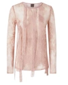 Pinko Slim-fitting Lace Sweater With Fringing