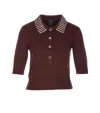 Pinko Emilia Sweater With Strass In Brown