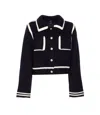 Pinko Cardigan With Contrasting Profiles In Black