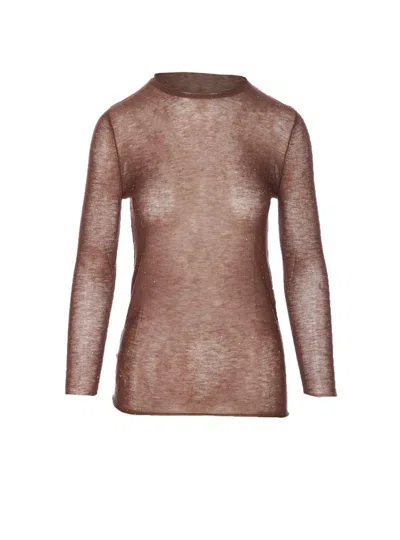 Pinko Sweaters In Brown