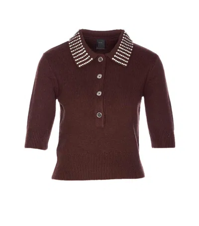 Pinko Emilia Sweater In Brown
