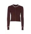 Pinko Crystal-embellished Cardigan In Red