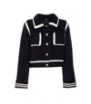 Pinko Cardigan With Contrasting Profiles In Black