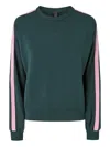Pinko Sporty Sweatshirt With Love Birds Logo In Green