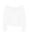 Pinko Sweaters Bianco Silver In White