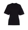 Pinko Luna Cropped T-shirt In Black