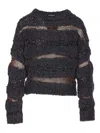 Pinko San Domino Pattern Sweater With Lurex Thread Inserts In Black