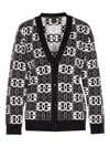 Pinko V-neck Long Sleeve Knit Cardigan Design In Black