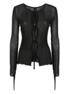 Pinko Zelig Fringed Cardigan In Black