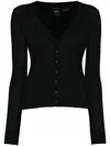 Pinko Love Birds-embroidered Cardigan In Black