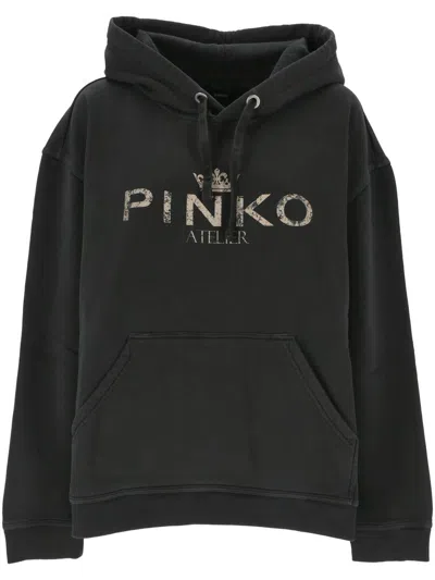Pinko Bassani Hoodie In Black