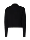 Pinko Cashmere Blend Mock Neck Knitwear In Black Limousine