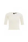 Pinko Ivory Tritone Sweater In Blue