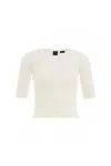 Pinko Ivory Tritone Sweater In Blue
