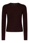 Pinko Fitted Brown Knitted Sweater In Brown