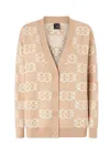 Pinko Geometrisch Gemusterter Cardigan In Brown