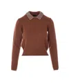 Pinko Sweaters In Brown