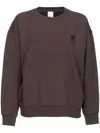 Pinko Setup Crewneck Sweatshirt In Cotton With Logo In Brown