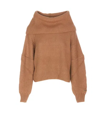 Pinko Sweaters In Brown