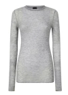 Pinko Crew-neck Sweater With Sequins In Gray