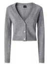 Pinko Cropped Cardigan In Gray