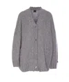 Pinko Blended Wool Cardigan In Grey