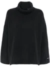 Pinko Ivory Wool-cashmere Roll Neck Sweater In Grey