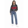 Pinko Argyle-pattern Collared Sweater In Gray