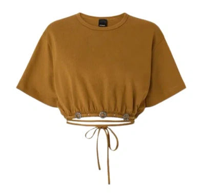 Pinko Sweaters Metallici E Grigi In Brown