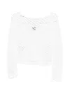 Pinko Sweaters Bianco Silver In Multi