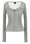 Pinko Long-sleeved Knitted Cardigan In Multicolor