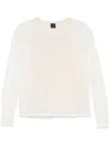 Pinko Lightweight Semi-sheer Sweater With V-back Detail In Multicolor