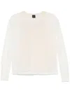 Pinko Lightweight Semi-sheer Sweater With V-back Detail In Multicolor