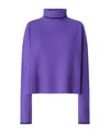 Pinko Wool And Cashmere Turtle Neck Pullover In Purple