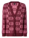 Pinko Love Birds Knit In Viscose Blend In Red