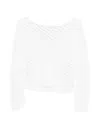 Pinko Sweaters Bianco Silver In White