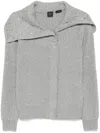 Pinko Ashera Cashmere Mix Cardigan In Silver