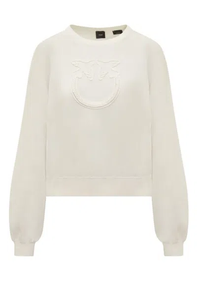 Pinko Maglia Applicazione Love Birds In White