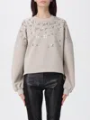 Pinko Beige Bibiana Sweatshirt In Brown
