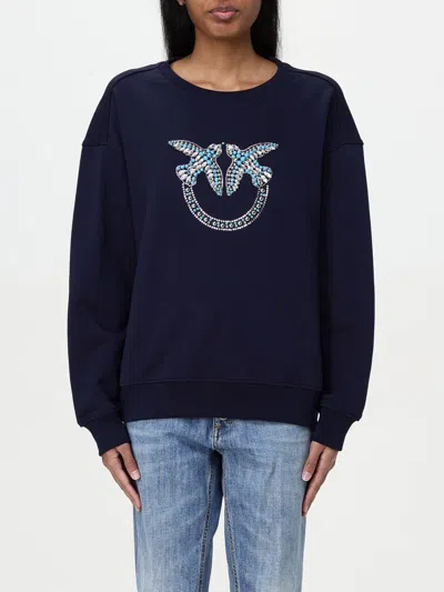 PINKO SWEATSHIRT PINKO WOMAN COLOR BLUE,G60815009