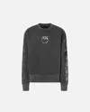 Pinko Sweatshirt With Laminated Print In Gray
