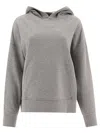 Pinko Grey Sweatshirt With Logo Embroidered On The Front In Gray